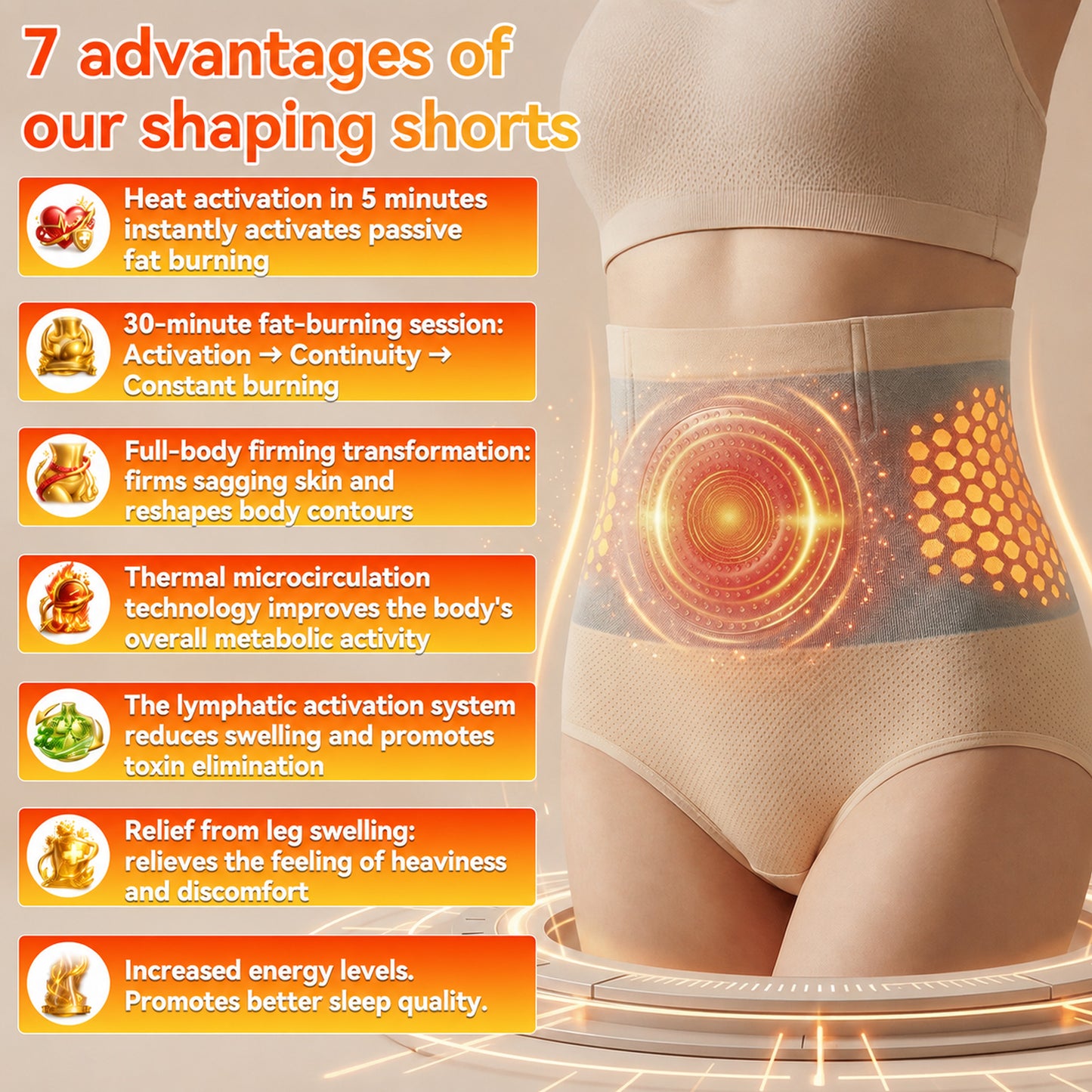 🎁SUBEVON® 2026 Edition Black Gold Luxury 4-in-1 Fat-Burning Shorts with Moringa, Berberine and Sculpting Micro-Particle Technology