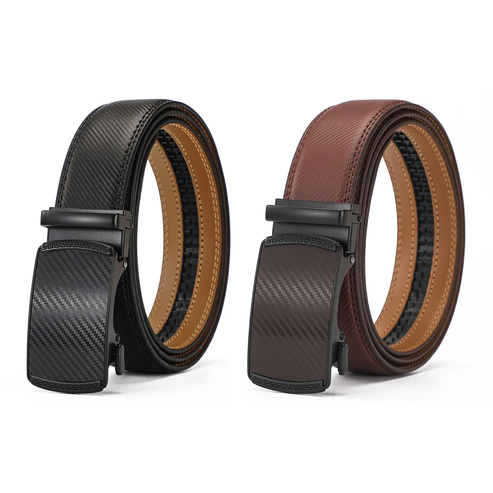 Leather Ratchet Belt With Adjustable Buckle CrackSlick