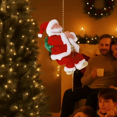 🔥Last Day 40% Off | Climbing Santa Motorized Christmas Toy | With Music and Movement | Holiday Gift Decor