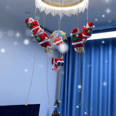 🔥Last Day 40% Off | Climbing Santa Motorized Christmas Toy | With Music and Movement | Holiday Gift Decor