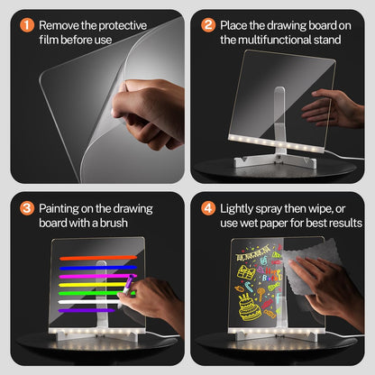 Kids LED Drawing Board 🎉 50% OFF Holiday Sale! ✨ Light-Up Acrylic Dry Erase Board for Creative Fun