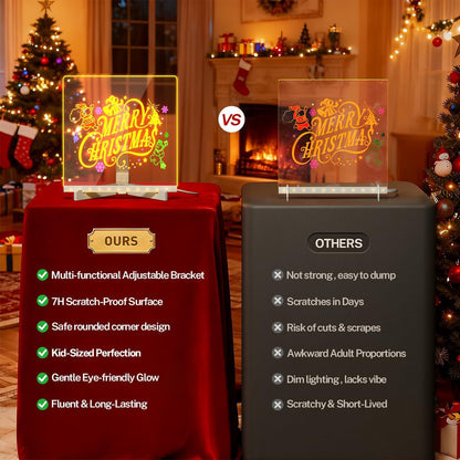 Kids LED Drawing Board 🎉 50% OFF Holiday Sale! ✨ Light-Up Acrylic Dry Erase Board for Creative Fun