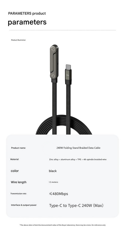 2-in-1 Invisible Holder Charger Cable with Stand-⚡️240w super fast charging